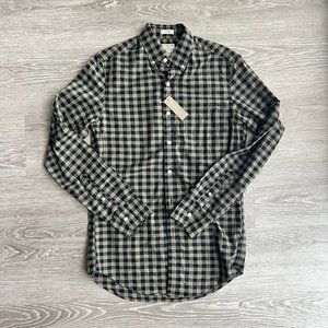 XS Stretch Secret Wash organic cotton poplin shirt in gingham